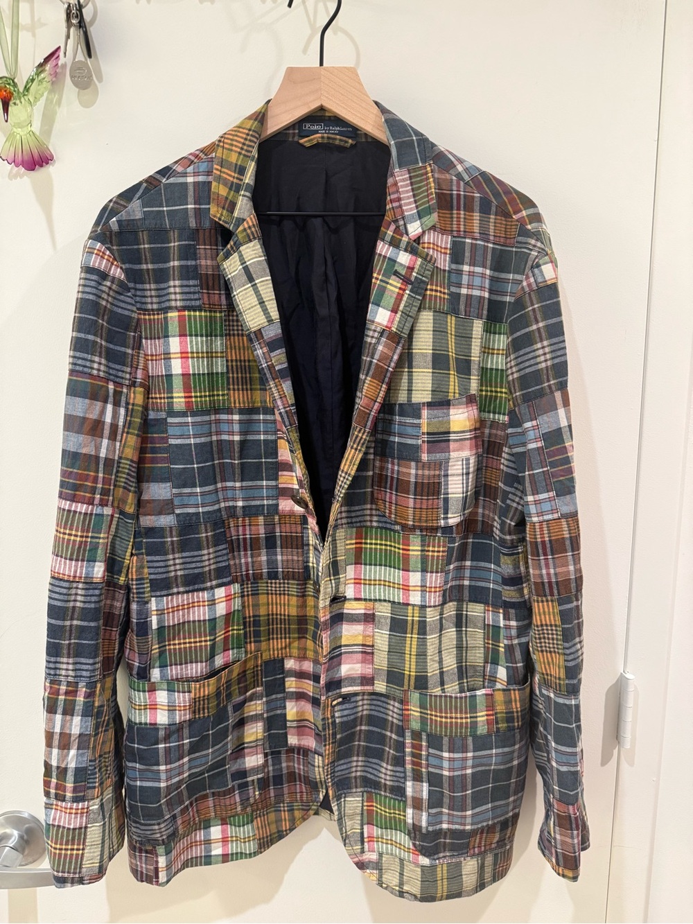 Polo Ralph Lauren Multicolor Madras Patchwork Plaid Sport Coat